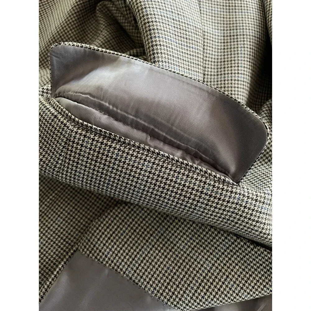 Lauren Ralph Lauren Houndstooth Blazer Sport Coat Jacket 2 Button Men 38R
